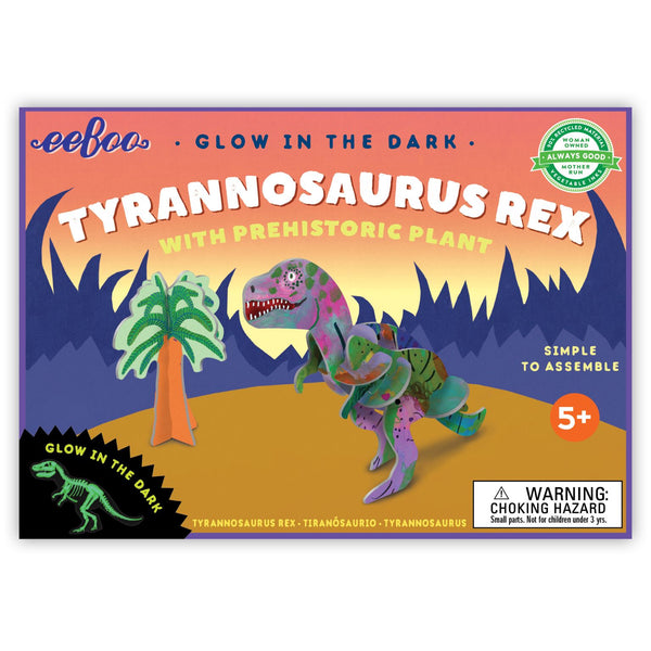 Dinosaurios 3D brilla en la oscuridad: T-Rex