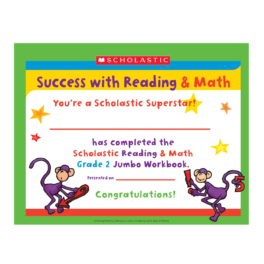 Libro de actividades Jumbo: Reading & Math - Grade 2